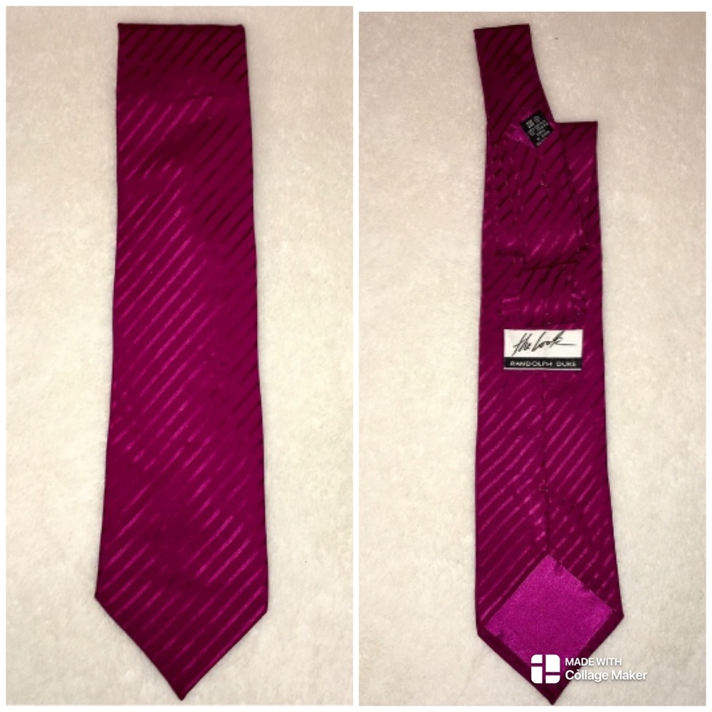 🔴 NEW The Look by Randolph Duke Men’s Burgundy Necktie
